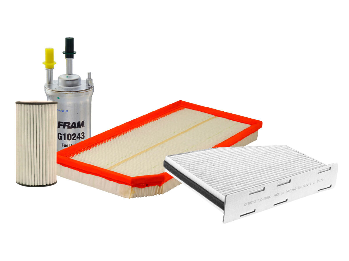 Kit De Filtro De Aire, Filtro De Aceite Sintético, Filtro De Combustible Y Filtro De Cabina (4 Piezas)