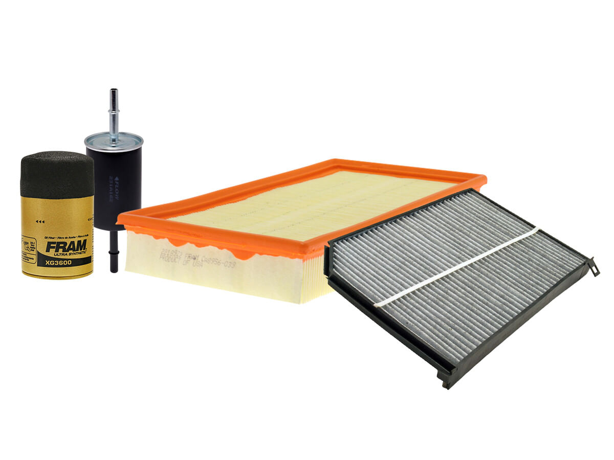 Kit De Filtro De Aire, Filtro De Aceite Sintético, Filtro De Combustible Y Filtro De Cabina (4 Piezas)