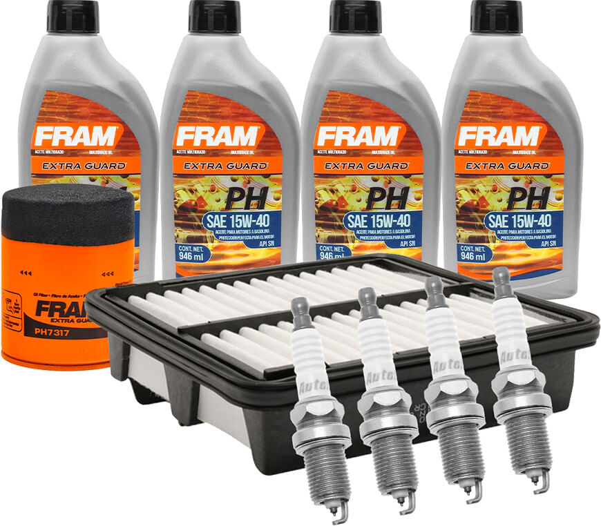 Kit De Afinación Con Aceite 15W40 Mineral, Bujías Iridio Y 2 Filtros (10 Piezas)