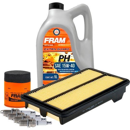 fram-autolite-kit-de-afinacion-con-aceite-15w40-mineral-bujias-cobre-y-2-filtros-7-piezas-acura-csx-2007-2011-csx-l4-2-0l-0