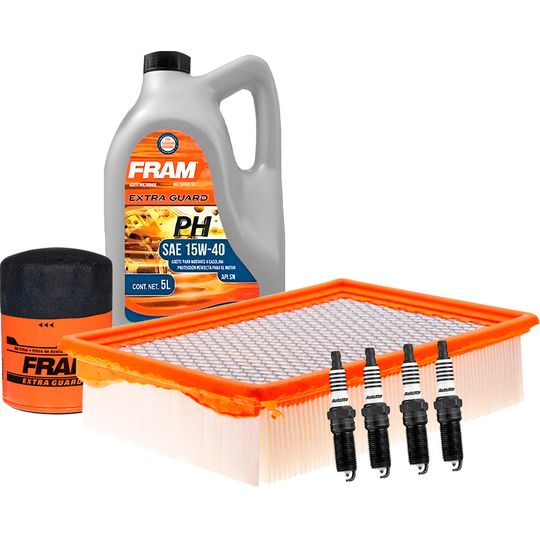 fram-autolite-kit-de-afinacion-con-aceite-15w40-mineral-bujias-platino-y-2-filtros-7-piezas-ford-escape-2001-2004-escape-l4-2-0l-0