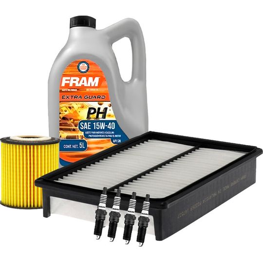 fram-autolite-kit-de-afinacion-con-aceite-15w40-mineral-bujias-platino-y-2-filtros-7-piezas-mazda-3-2006-2009-3-l4-2-0l-l4-2-3l-0