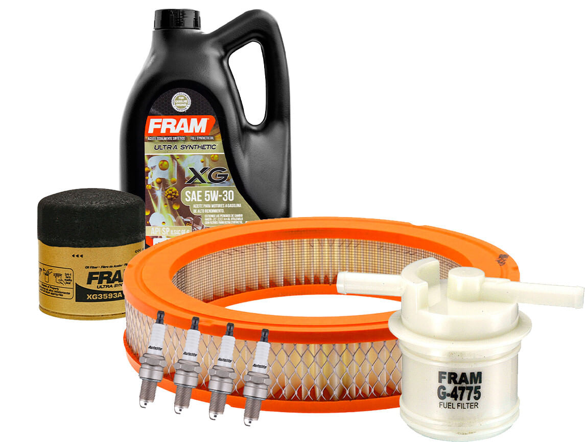 Kit De Afinación Con Aceite 5W30 Sintético, Bujías Platino Y 3 Filtros (8 Piezas)