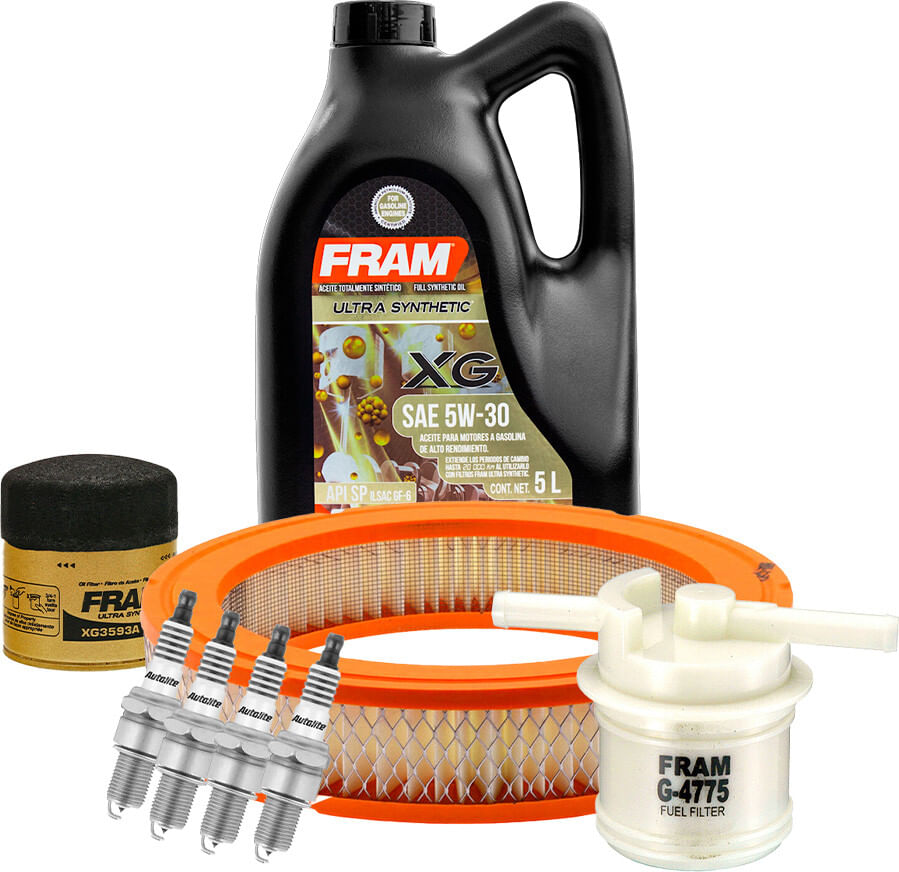 Kit De Afinación Con Aceite 5W30 Sintético, Bujías Iridio Y 3 Filtros (8 Piezas)