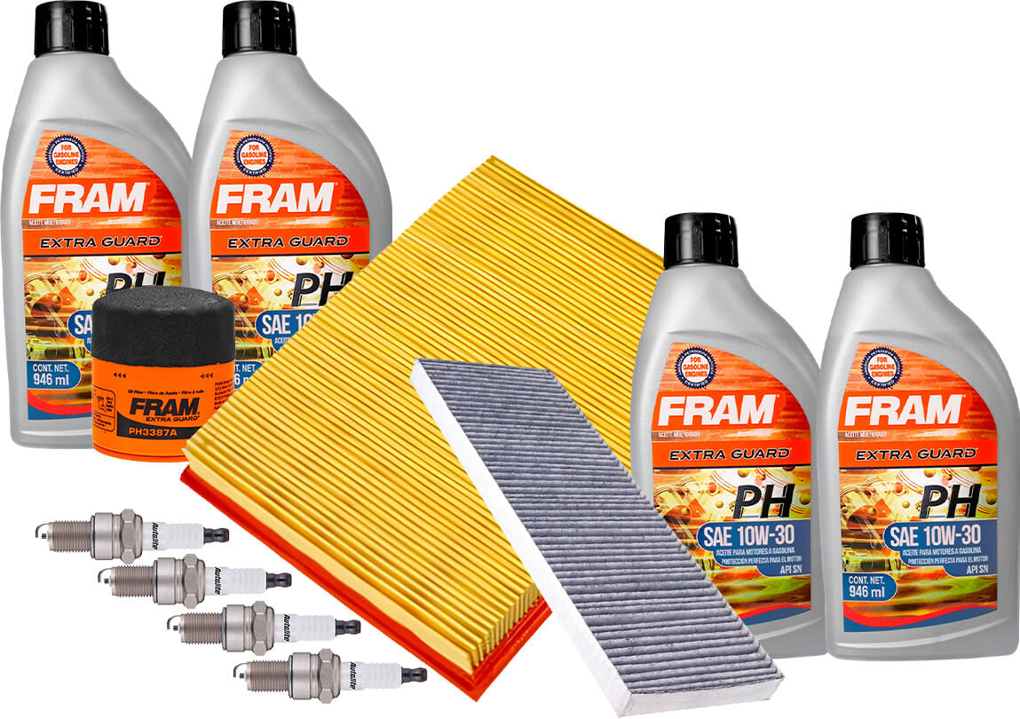 Kit De Afinación Con Aceite 10W30 Mineral, Bujías Cobre Y 3 Filtros (11 Piezas)