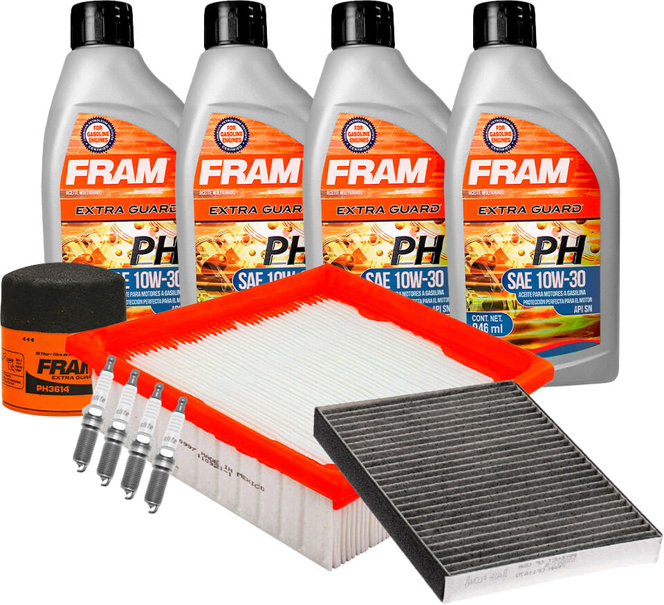 Kit De Afinación Con Aceite 10W30 Mineral, Bujías Iridio Y 3 Filtros (11 Piezas)