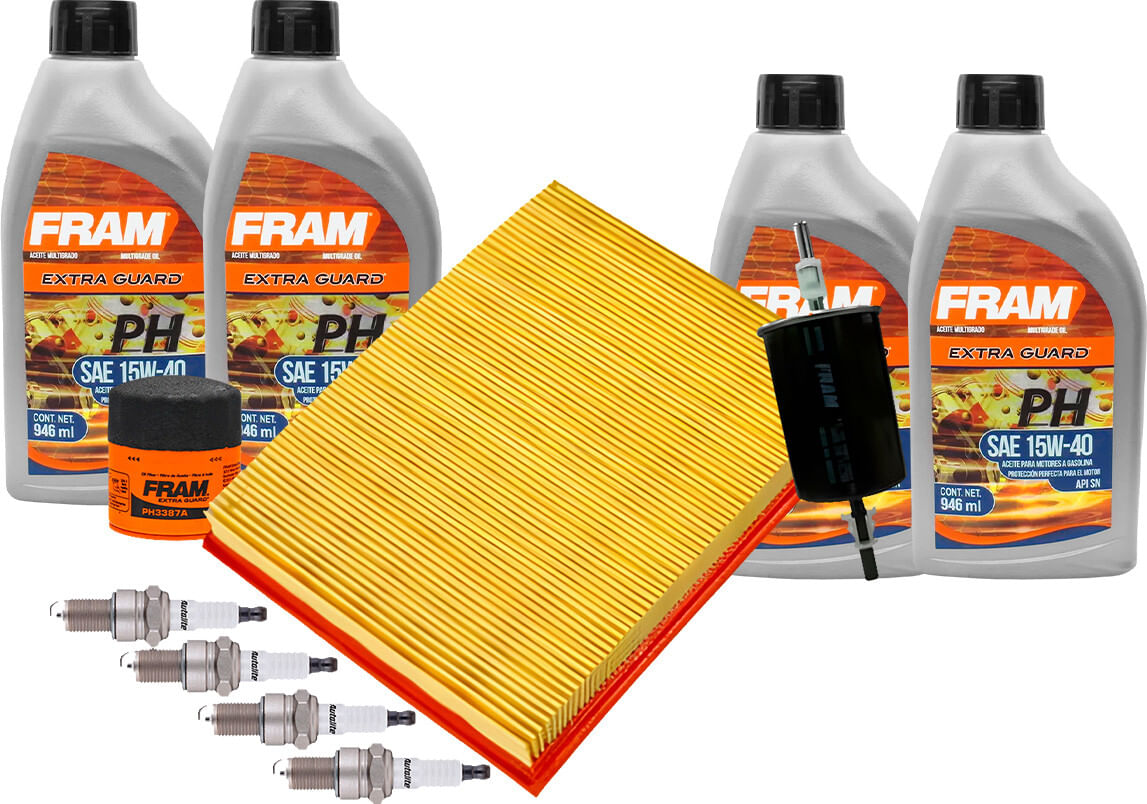 Kit De Afinación Con Aceite 15W40 Mineral, Bujías Cobre Y 3 Filtros (11 Piezas)