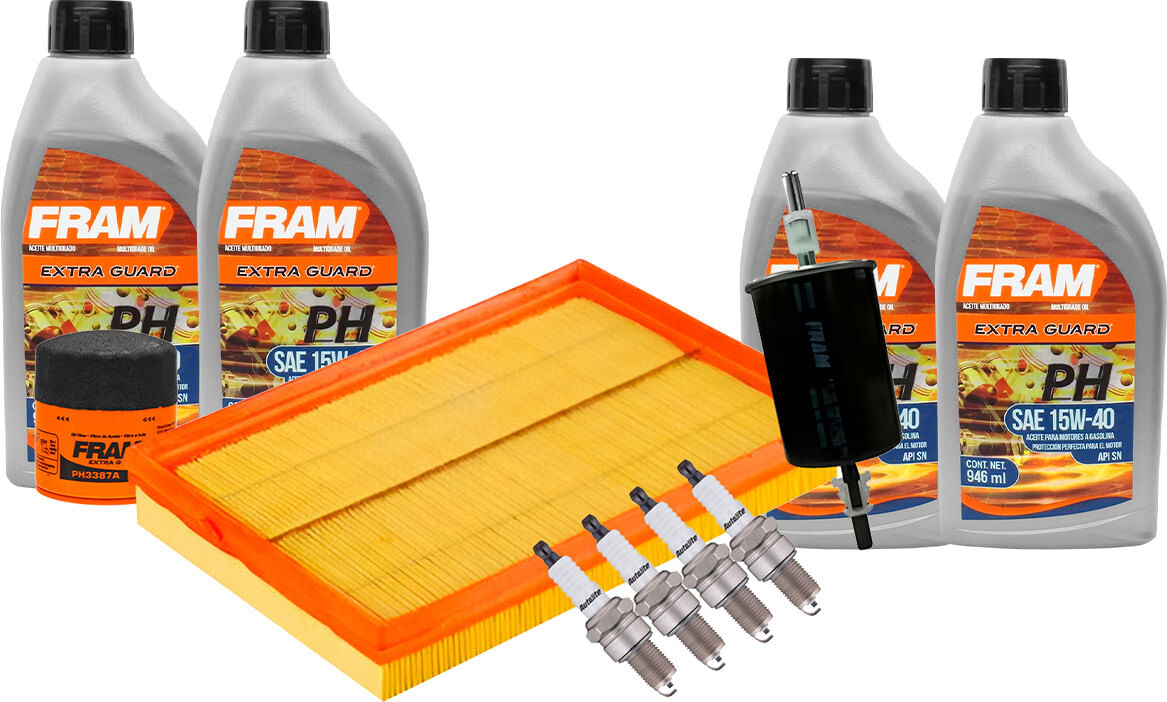 Kit De Afinación Con Aceite 15W40 Mineral, Bujías Cobre Y 3 Filtros (11 Piezas)