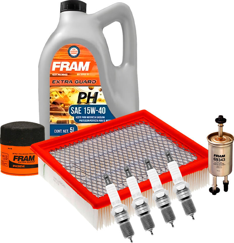 Kit De Afinación Con Aceite 15W40 Mineral, Bujías Iridio Y 3 Filtros (8 Piezas)
