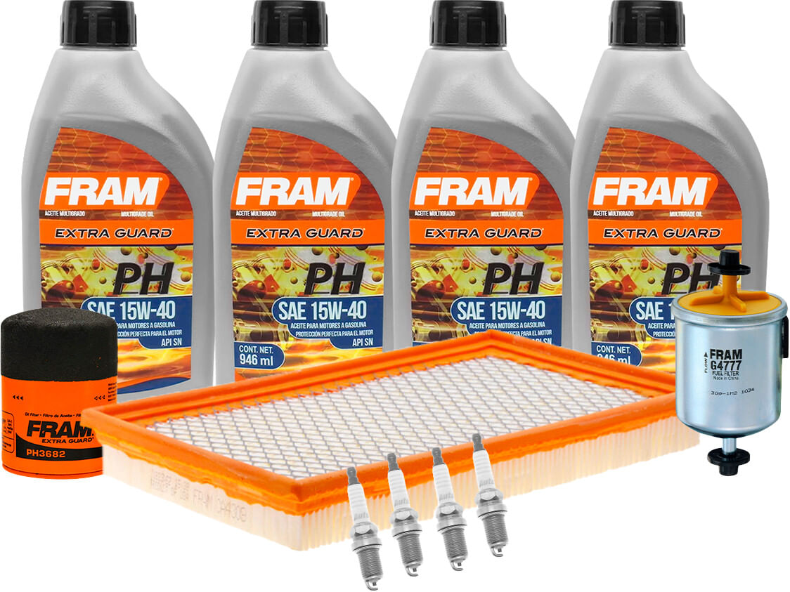 Kit De Afinación Con Aceite 15W40 Mineral, Bujías Cobre Y 3 Filtros (11 Piezas)