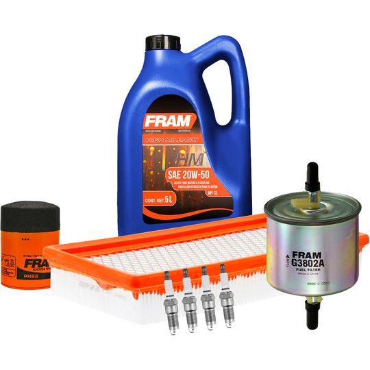 fram-autolite-kit-de-afinacion-con-aceite-20w50-mineral-bujias-cobre-y-3-filtros-8-piezas-ford-ranger-1985-1988-ranger-l4-2-3l-l4-2-0l-0