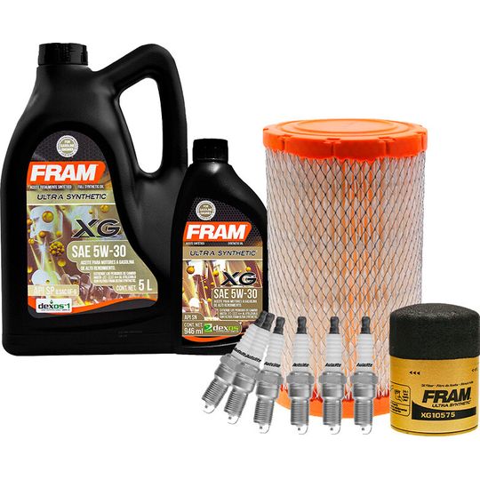 fram-autolite-kit-de-afinacion-con-aceite-5w30-sintetico-bujias-platino-y-2-filtros-10-piezas-ford-escape-2009-2012-escape-v6-3-0l-0