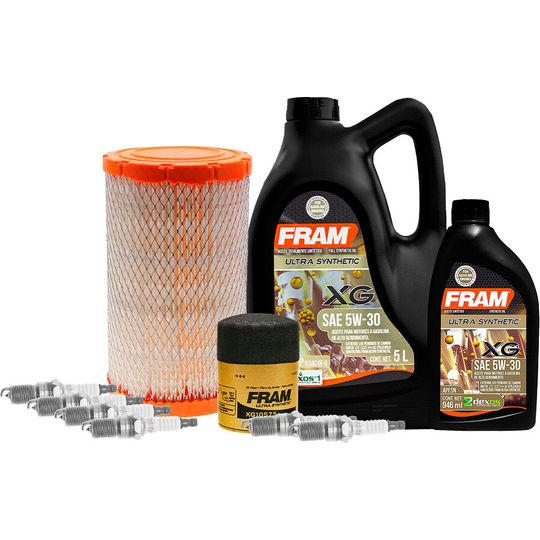 fram-autolite-kit-de-afinacion-con-aceite-5w30-sintetico-bujias-iridio-y-2-filtros-10-piezas-ford-escape-2009-2012-escape-v6-3-0l-0