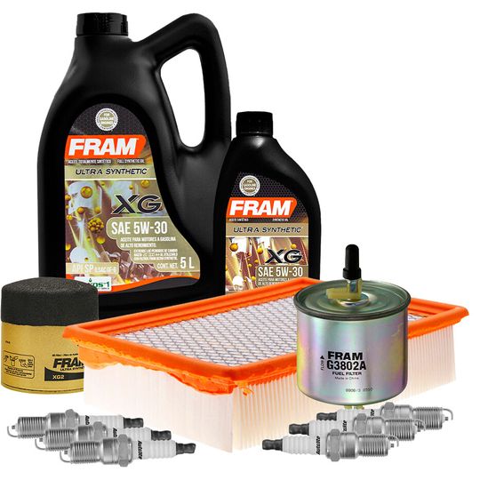 fram-autolite-kit-de-afinacion-con-aceite-5w30-sintetico-bujias-cobre-y-3-filtros-11-piezas-ford-escape-2001-2006-escape-v6-3-0l-0