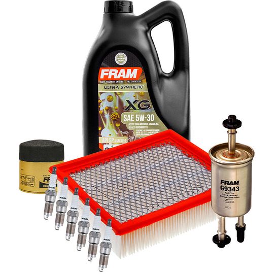 fram-autolite-kit-de-afinacion-con-aceite-5w30-sintetico-bujias-platino-y-3-filtros-10-piezas-mazda-b4000-2005-2007-b4000-v6-4-0l-0