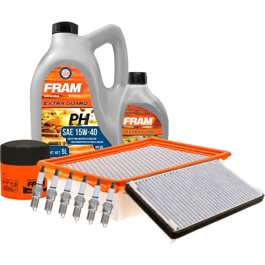 fram-autolite-kit-de-afinacion-con-aceite-15w40-mineral-bujias-cobre-y-3-filtros-11-piezas-mercury-mariner-2005-2006-mariner-v6-3-0l-0