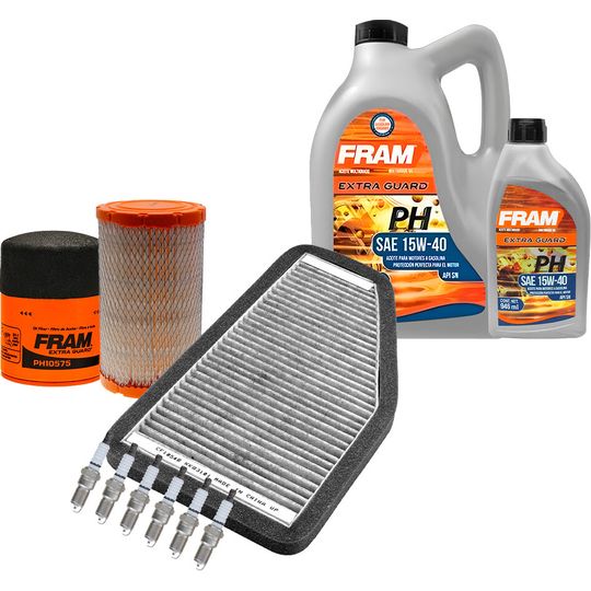 fram-autolite-kit-de-afinacion-con-aceite-15w40-mineral-bujias-platino-y-3-filtros-11-piezas-ford-escape-2009-2012-escape-v6-3-0l-0