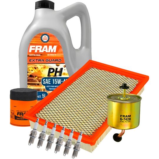 fram-autolite-kit-de-afinacion-con-aceite-15w40-mineral-bujias-cobre-y-3-filtros-10-piezas-mazda-626-1993-1997-626-v6-2-5l-0