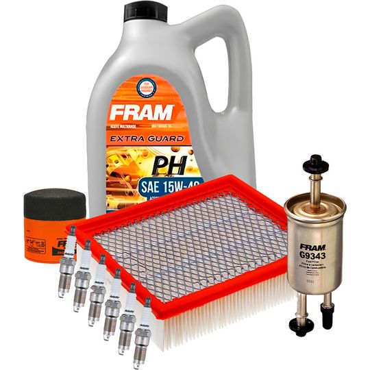 fram-autolite-kit-de-afinacion-con-aceite-15w40-mineral-bujias-platino-y-3-filtros-10-piezas-ford-ranger-2006-2008-ranger-v6-4-0l-v6-3-0l-0