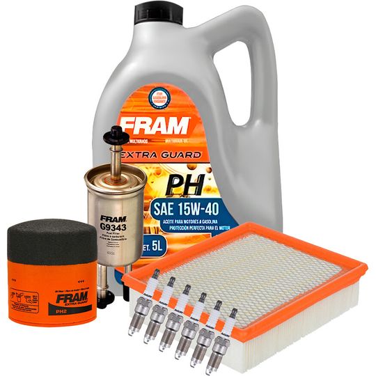 fram-autolite-kit-de-afinacion-con-aceite-15w40-mineral-bujias-platino-y-3-filtros-10-piezas-ford-ranger-2009-2011-ranger-v6-4-0l-0
