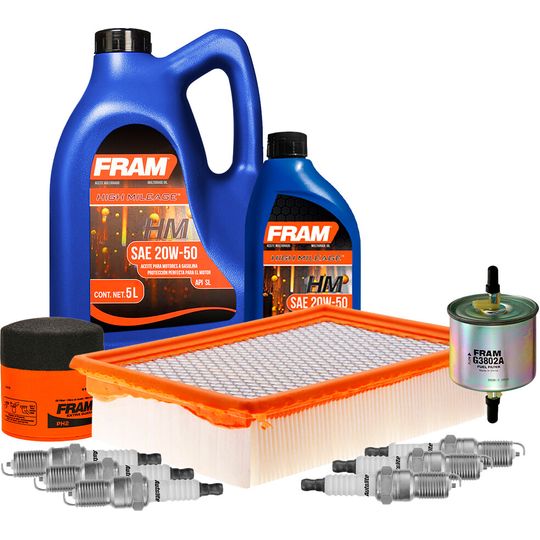 fram-autolite-kit-de-afinacion-con-aceite-20w50-mineral-bujias-cobre-y-3-filtros-11-piezas-mercury-mariner-2005-2007-mariner-v6-3-0l-0