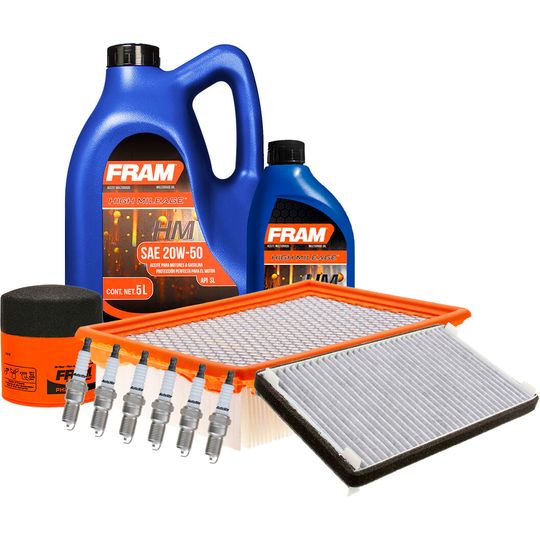 fram-autolite-kit-de-afinacion-con-aceite-20w50-mineral-bujias-cobre-y-3-filtros-11-piezas-mercury-mariner-2005-2006-mariner-v6-3-0l-0