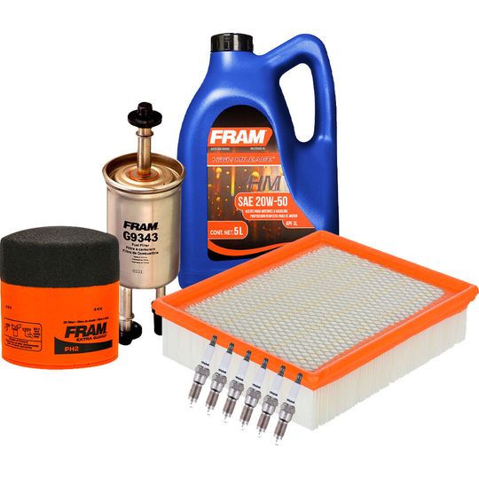 fram-autolite-kit-de-afinacion-con-aceite-20w50-mineral-bujias-cobre-y-3-filtros-10-piezas-ford-ranger-2004-ranger-v6-4-0l-v6-3-0l-0