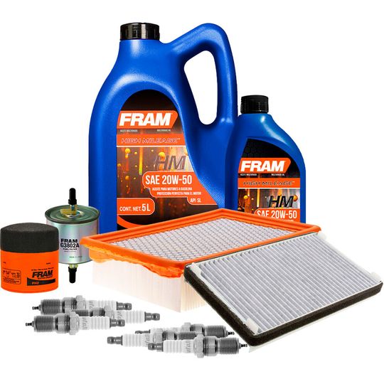 fram-autolite-kit-de-afinacion-con-aceite-20w50-mineral-bujias-platino-y-4-filtros-12-piezas-mercury-mariner-2005-2006-mariner-v6-3-0l-0