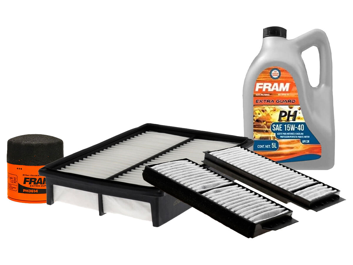 Kit De Aceite Mineral 15W40, Filtro De Aire, Filtro De Aceite Y Filtro De Cabina (4 Piezas)
