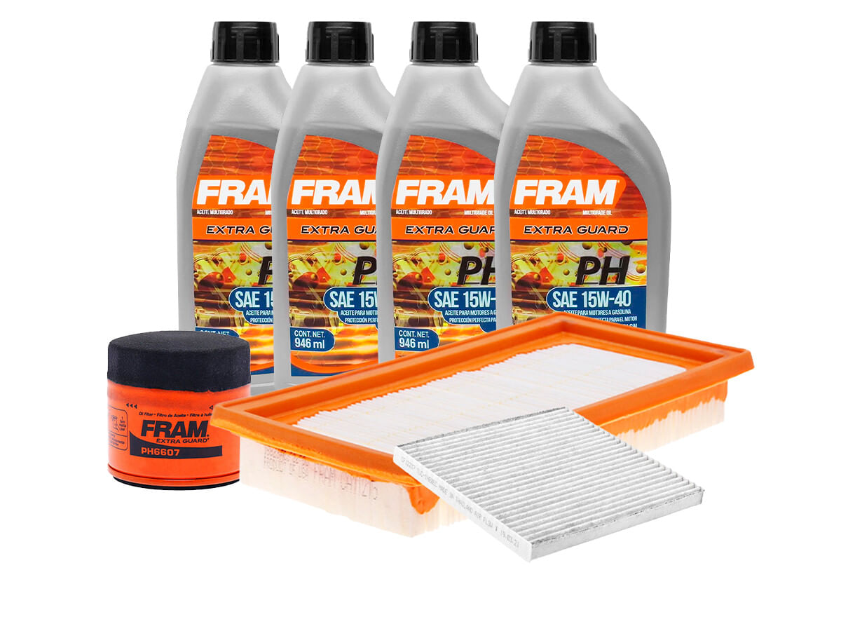 Kit De Aceite Mineral 15W40, Filtro De Aire, Filtro De Aceite Y Filtro De Cabina (7 Piezas)