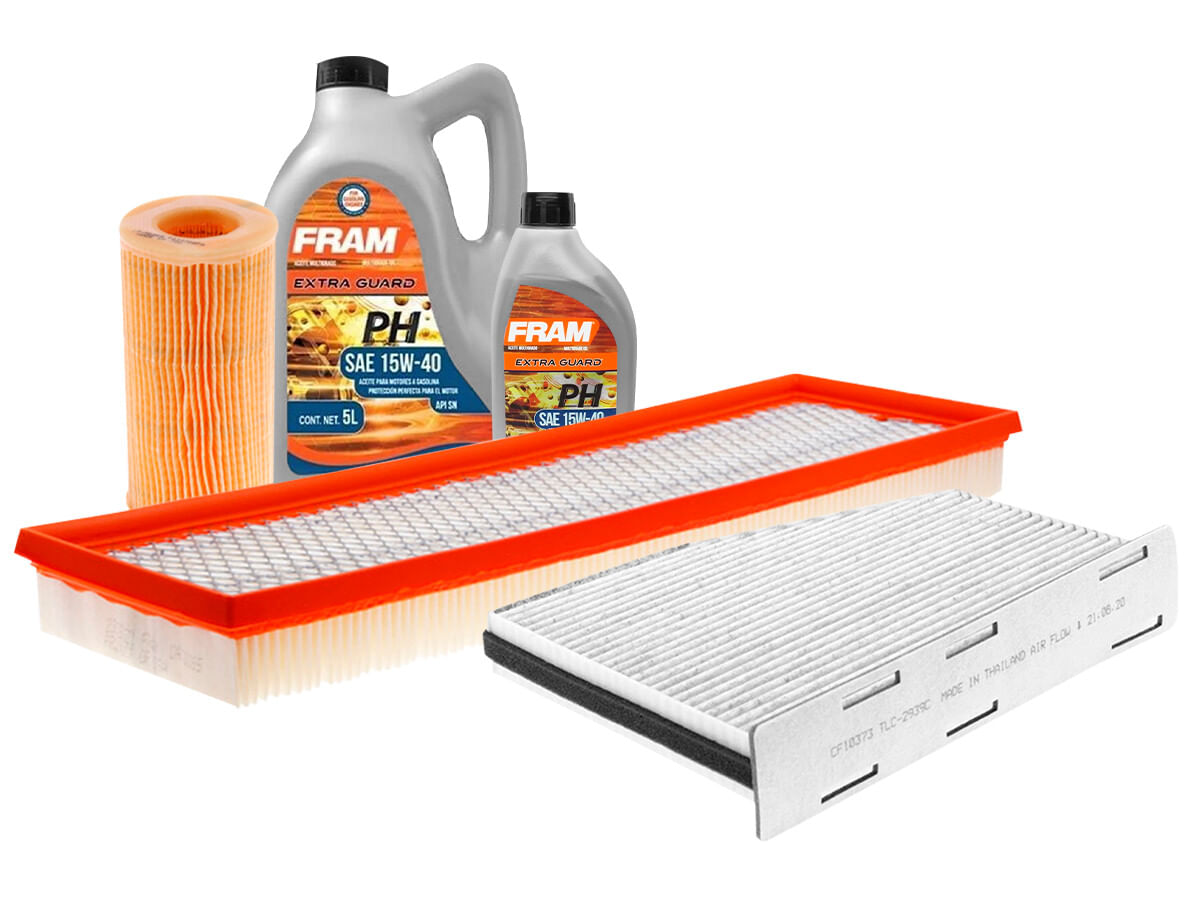 Kit De Aceite Mineral 15W40, Filtro De Aire, Filtro De Aceite Y Filtro De Cabina (5 Piezas)