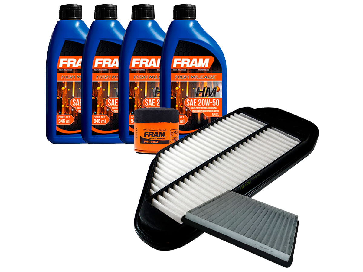 Kit De Aceite Mineral 20W50, Filtro De Aire, Filtro De Aceite Y Filtro De Cabina (7 Piezas)