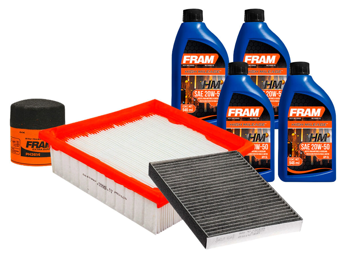 Kit De Aceite Mineral 20W50, Filtro De Aire, Filtro De Aceite Y Filtro De Cabina (7 Piezas)