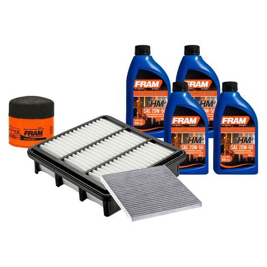 fram-kit-de-aceite-mineral-20w50-filtro-de-aire-filtro-de-aceite-y-filtro-de-cabina-7-piezas-kia-forte-2010-2013-forte-l4-2-4l-l4-2-0l-0
