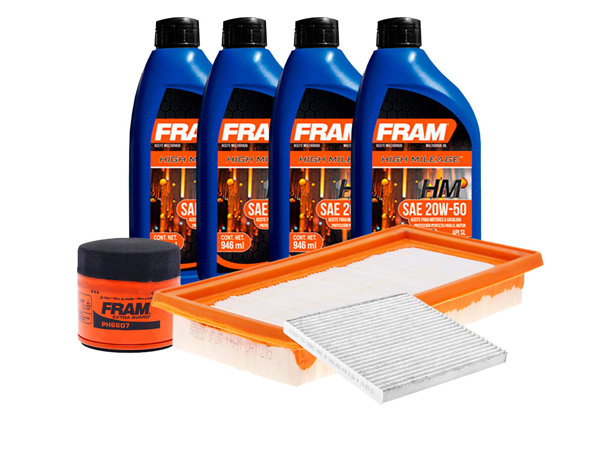 Kit De Aceite Mineral 20W50, Filtro De Aire, Filtro De Aceite Y Filtro De Cabina (7 Piezas)