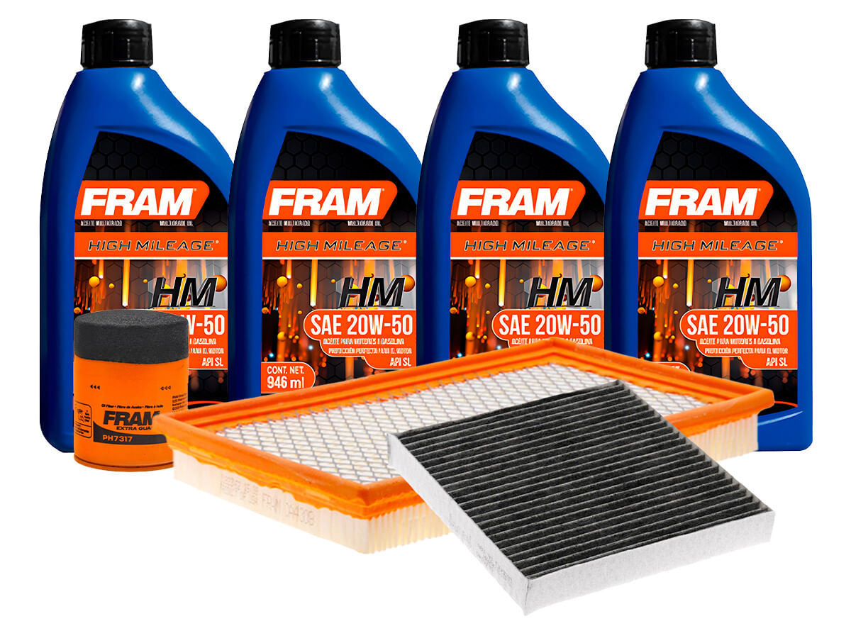 Kit De Aceite Mineral 20W50, Filtro De Aire, Filtro De Aceite Y Filtro De Cabina (7 Piezas)
