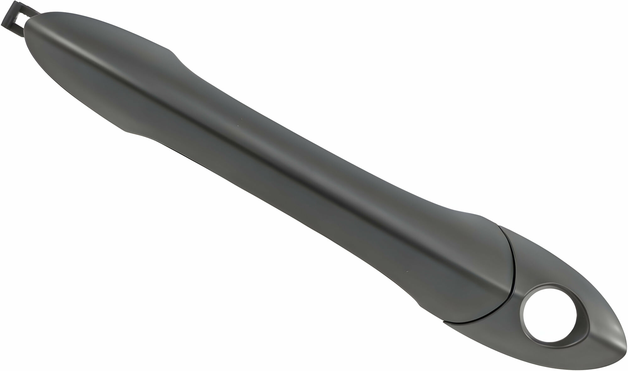 Manija Puerta Exterior Delantera Lisa Negra Con Hoyo Para Llave Sin Sensor Lado Conductor