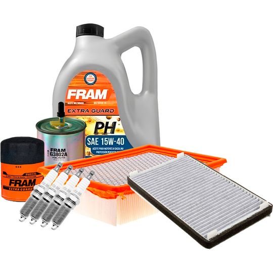 fram-autolite-kit-de-afinacion-con-aceite-15w40-mineral-bujias-iridio-y-4-filtros-9-piezas-ford-escape-2001-2004-escape-l4-2-0l-0