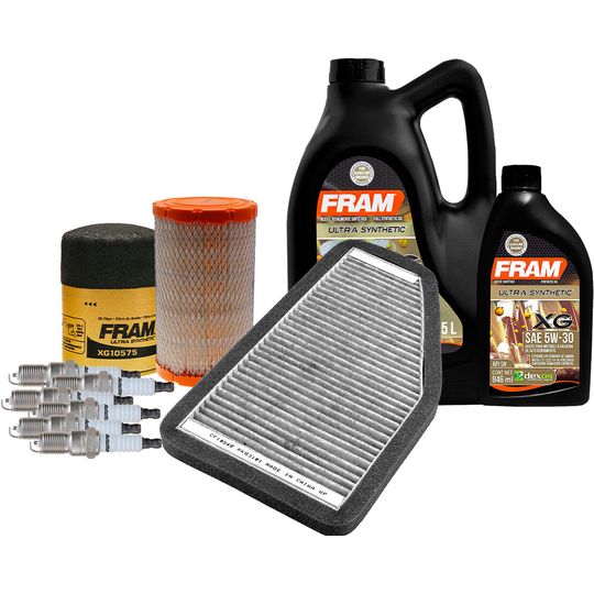 fram-autolite-kit-de-afinacion-con-aceite-5w30-sintetico-bujias-cobre-y-3-filtros-11-piezas-mercury-mariner-2009-2011-mariner-v6-3-0l-0