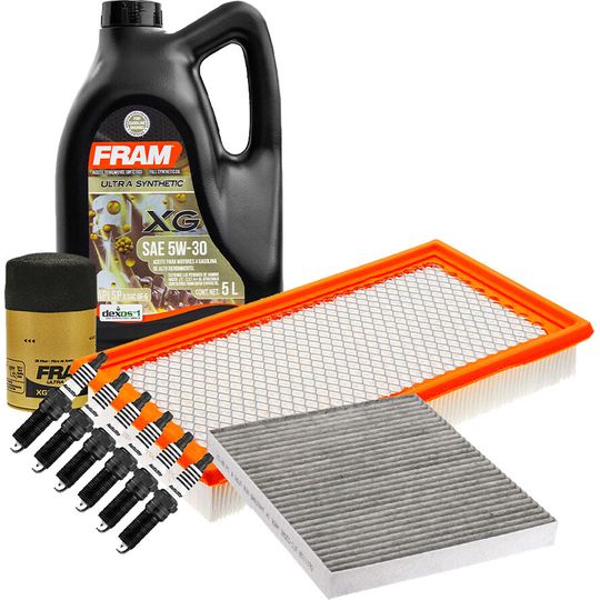 fram-autolite-kit-de-afinacion-con-aceite-5w30-sintetico-bujias-platino-y-3-filtros-10-piezas-mazda-6-2009-2013-6-v6-3-7l-0
