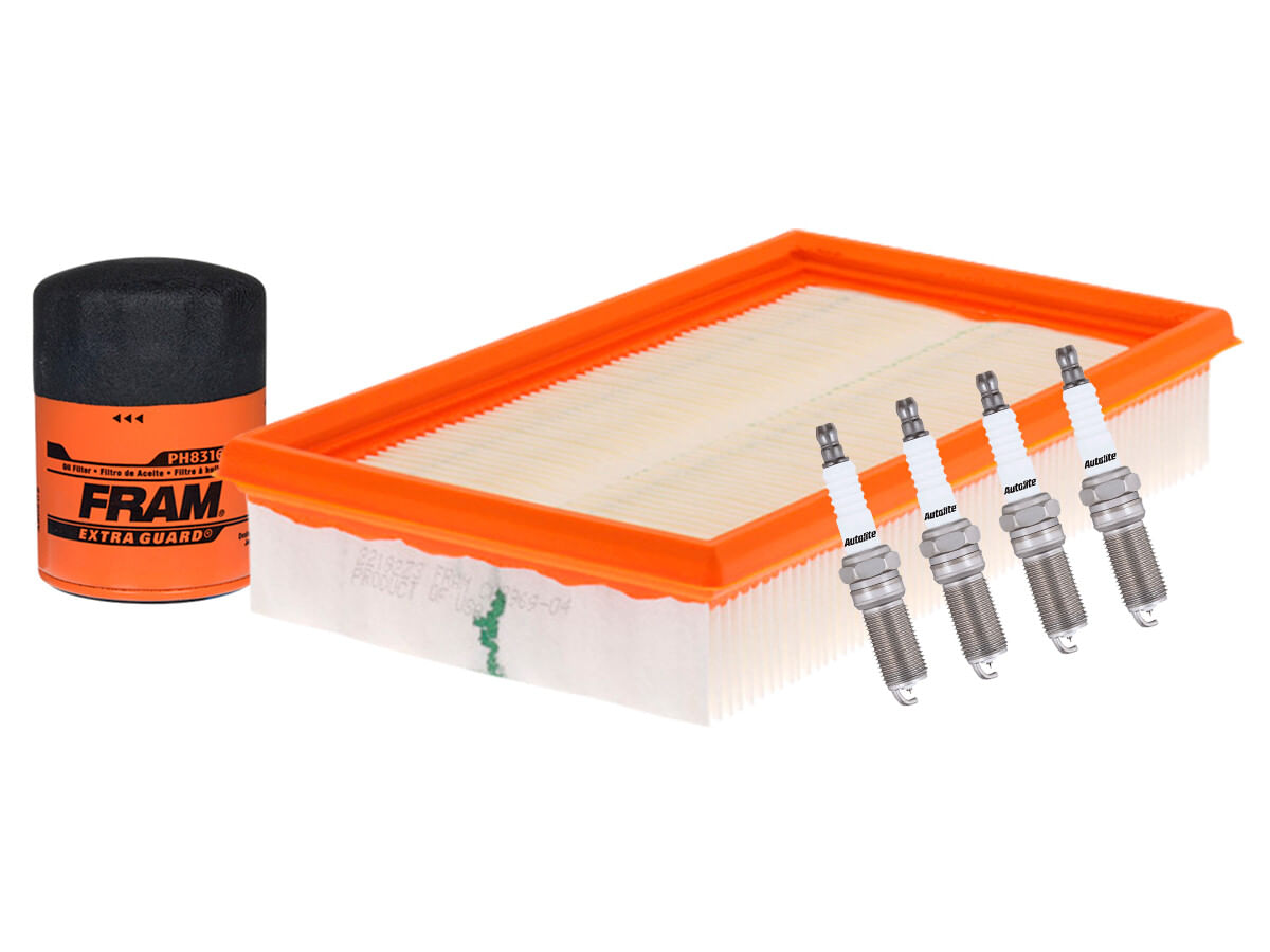 Kit De Bujías Doble Platino, Filtro De Aire Y Filtro De Aceite (6 Piezas)