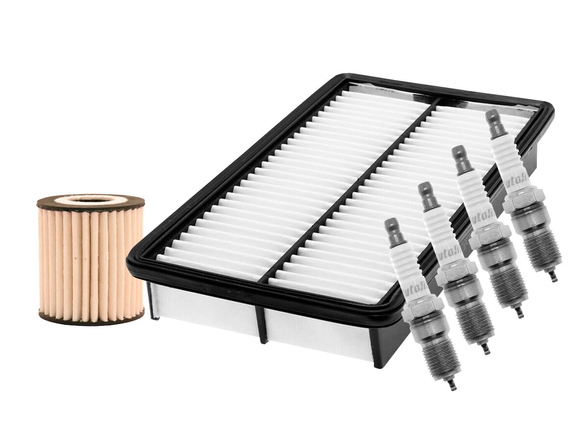 Kit De Bujías Platino, Filtro De Aire Y Filtro Para Aceite Sintético (6 Piezas)