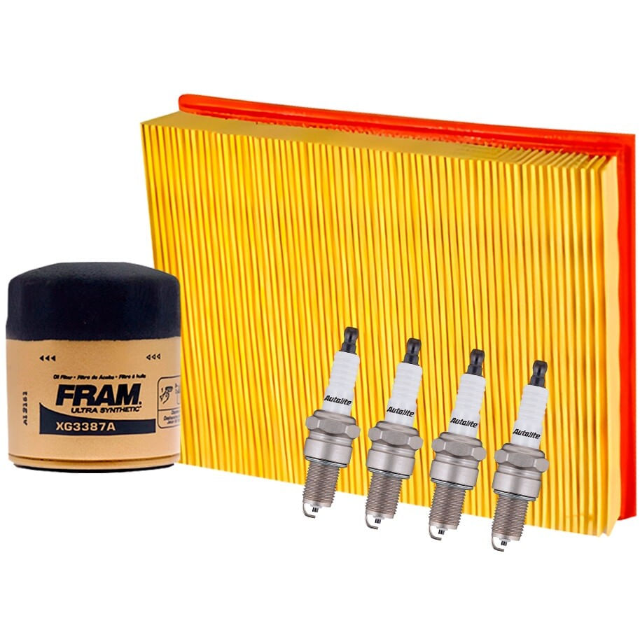 Kit De Bujías Platino, Filtro De Aire Y Filtro Para Aceite Sintético (6 Piezas)
