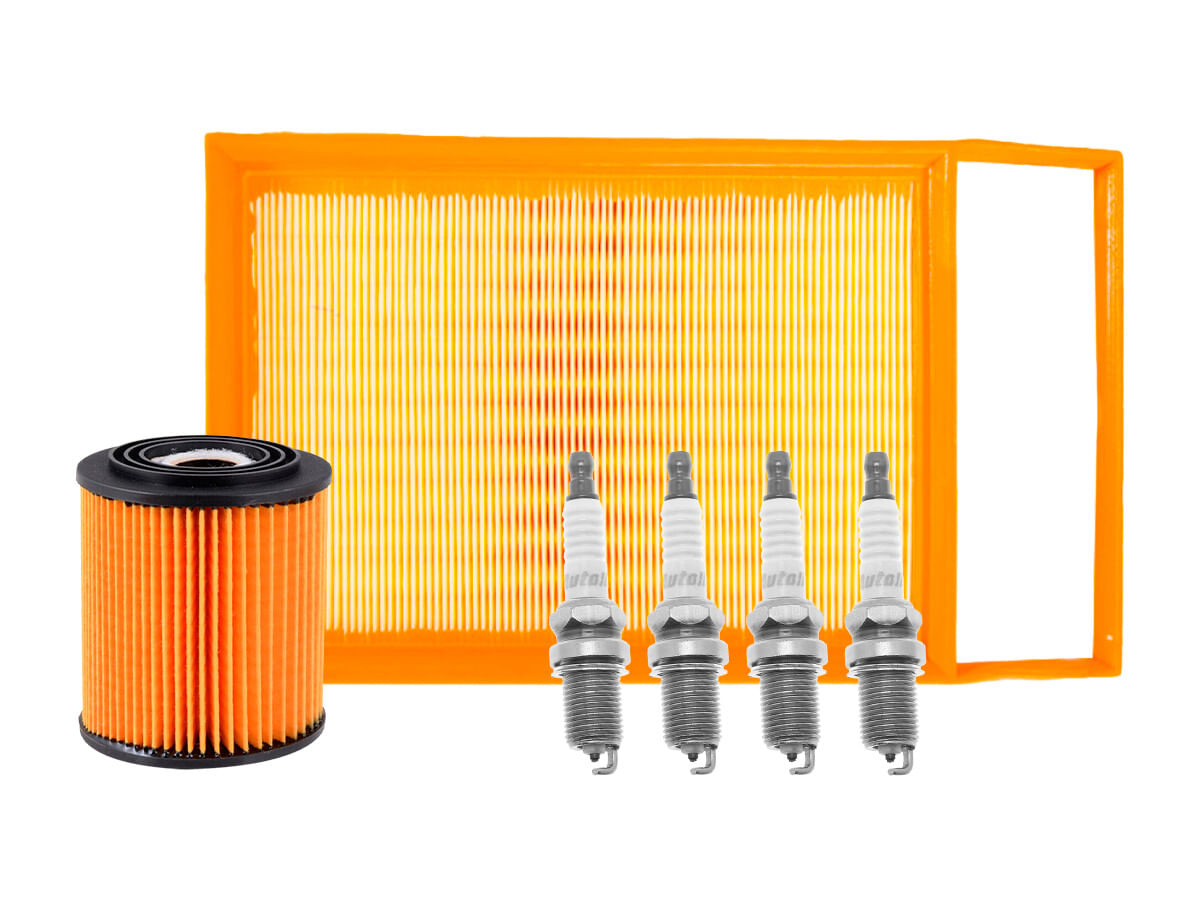 Kit De Bujías Doble Platino, Filtro De Aire Y Filtro De Aceite (6 Piezas)