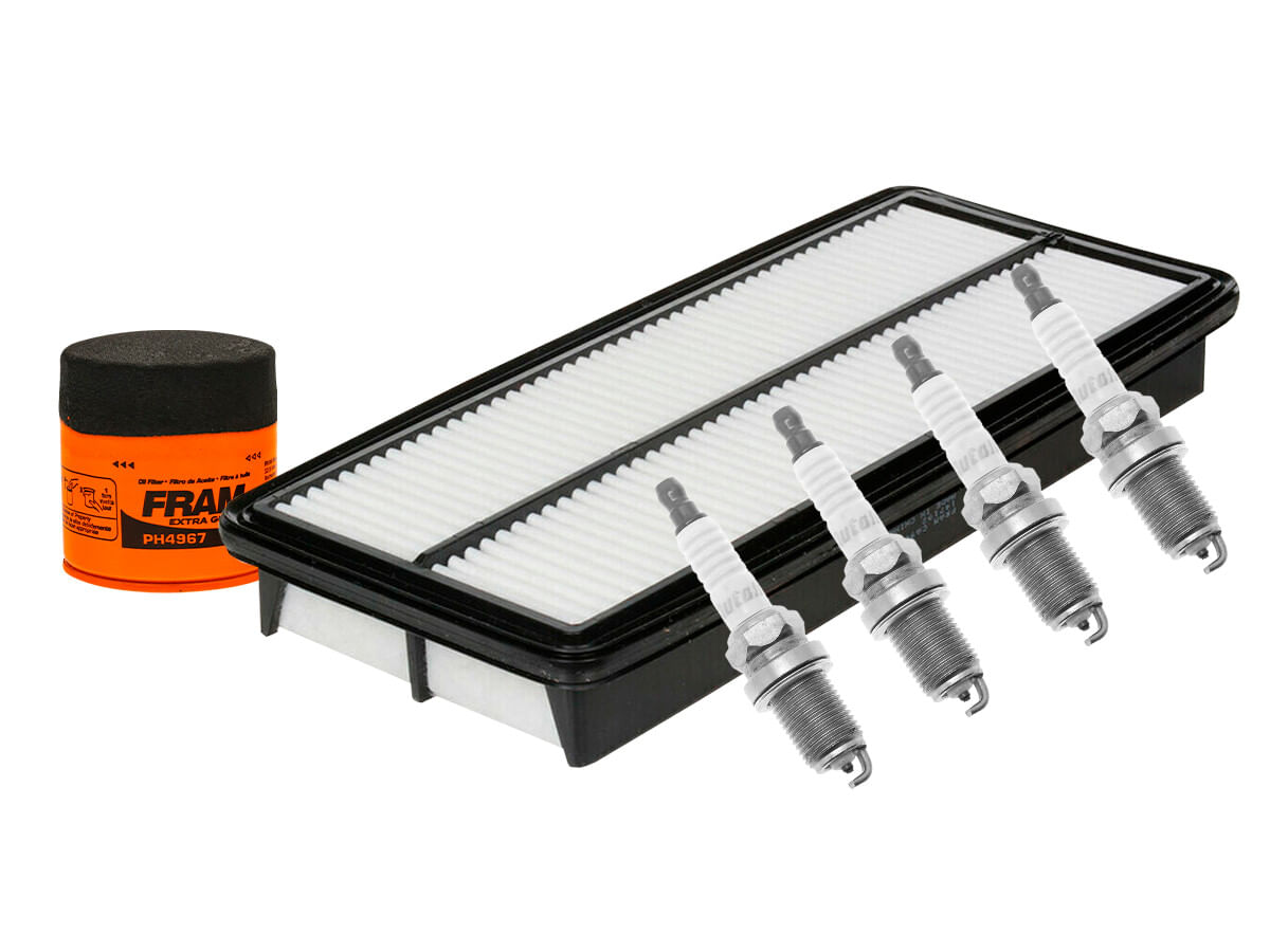 Kit De Bujías Doble Platino, Filtro De Aire Y Filtro De Aceite (6 Piezas)