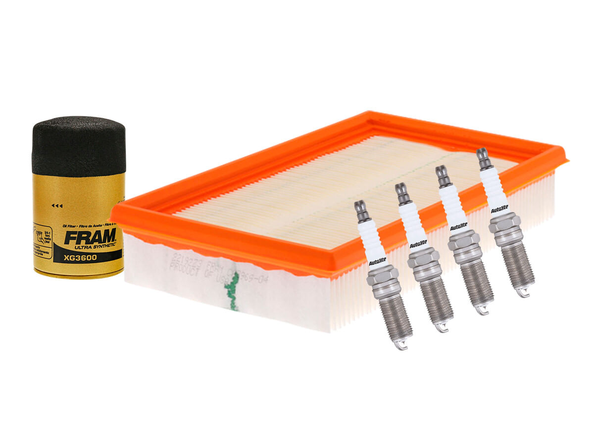 Kit De Bujías Doble Platino, Filtro De Aire Y Filtro Para Aceite Sintético (6 Piezas)