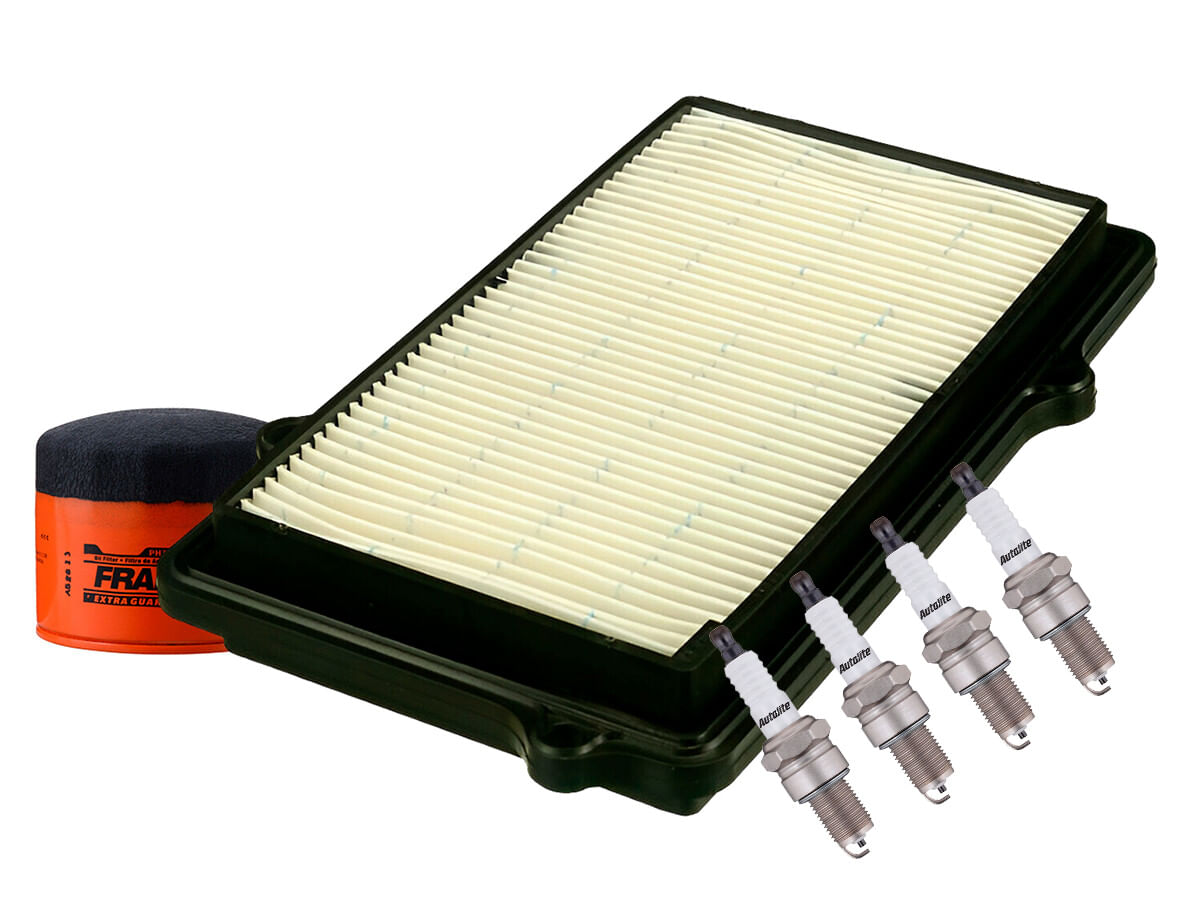 Kit De Bujías Doble Platino, Filtro De Aire Y Filtro De Aceite (6 Piezas)