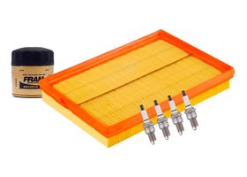 Kit De Bujías Doble Platino, Filtro De Aire Y Filtro Para Aceite Sintético (6 Piezas)