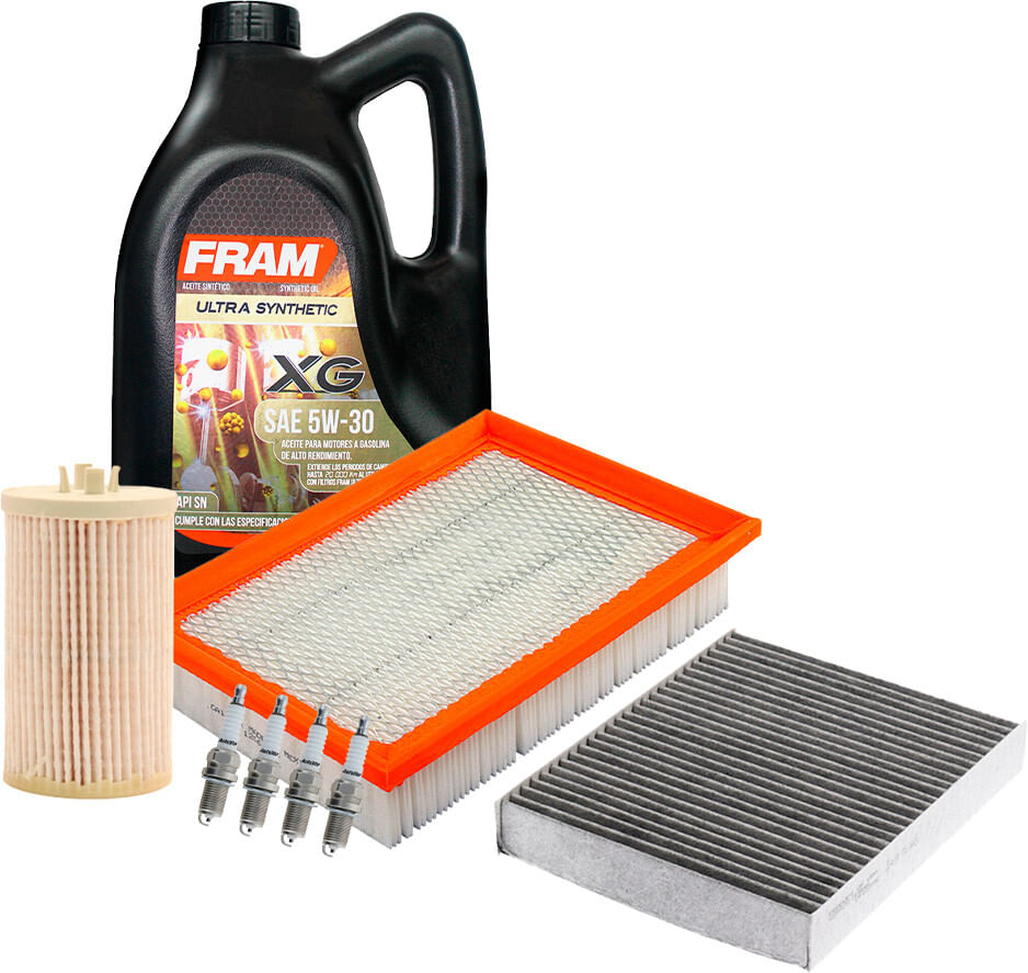 Kit De Afinación Con Aceite 5W30 Sintético, Bujías Cobre Y 3 Filtros (8 Piezas)