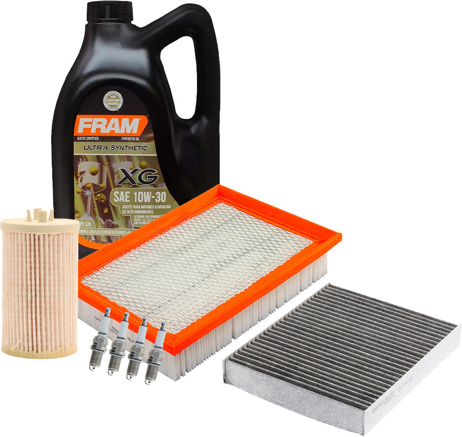 Kit De Afinación Con Aceite 10W30 Sintético, Bujías Cobre Y 3 Filtros (8 Piezas)